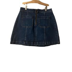 Madewell Zip Jean Skirt Size 28